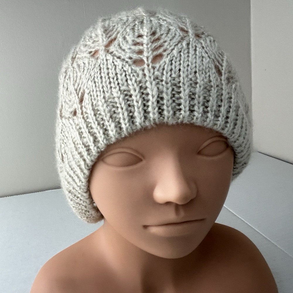 Forever 21 Beige RASTA BAGGIE BAGGY SLOUCHY BEANIE HAT‎ BERET TAM CAP BOHO SNOOD